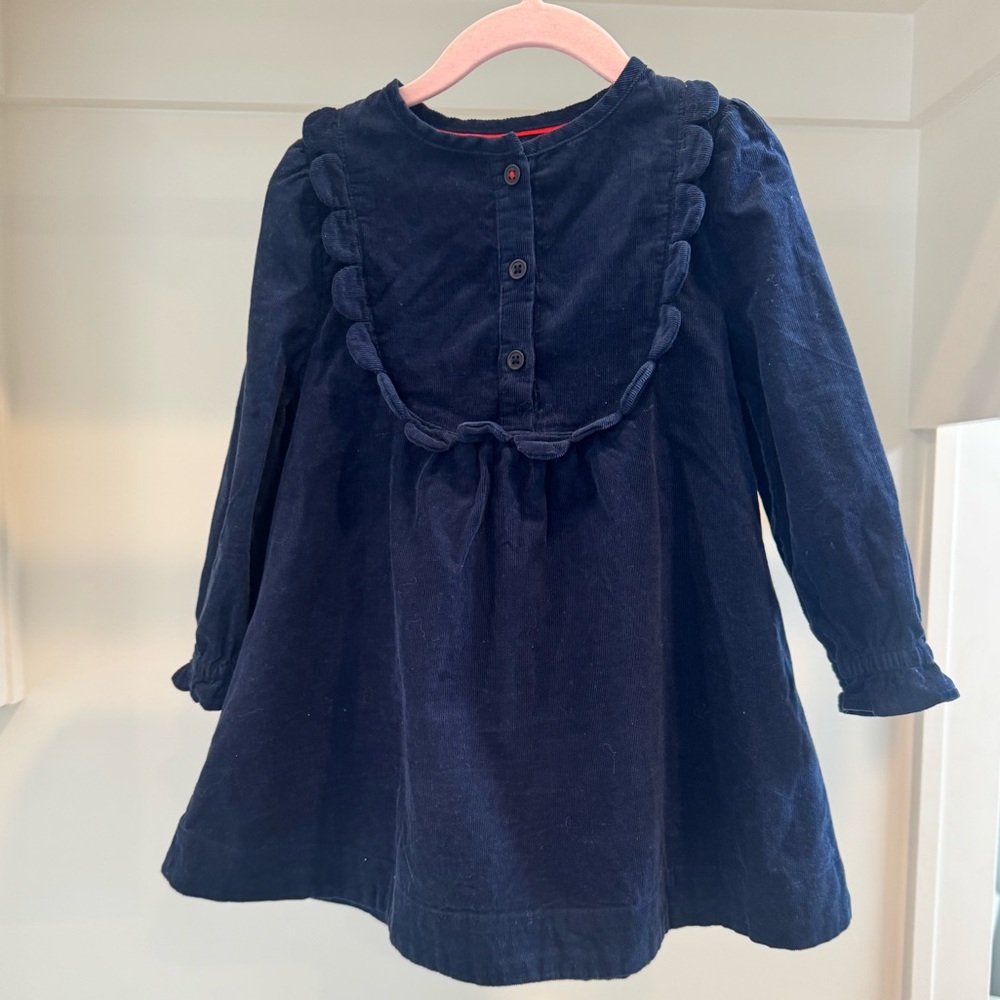 Mini Boden Navy Dress with Red Trim